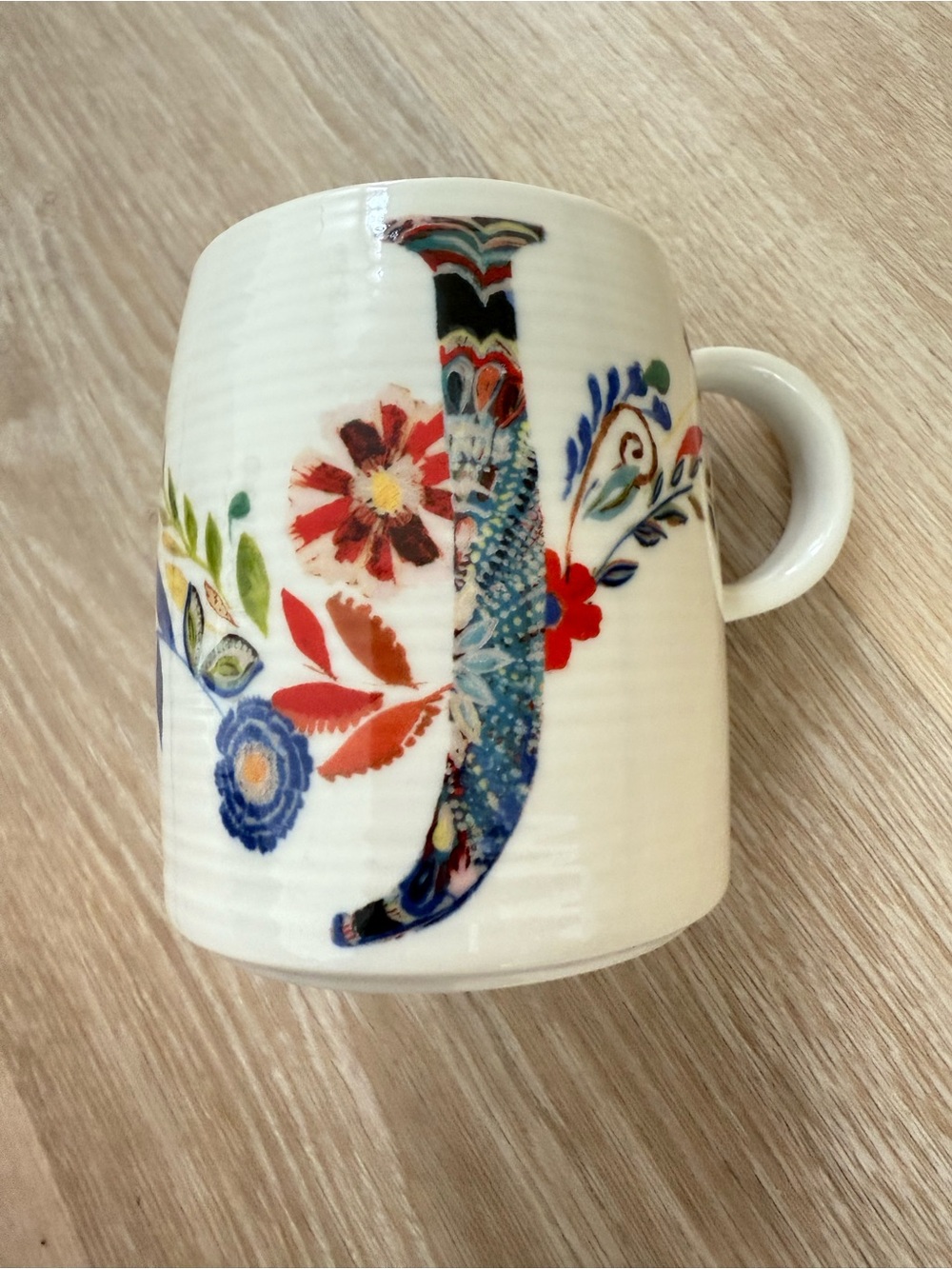 Anthropologie Starla m. Halfmann J floral mug